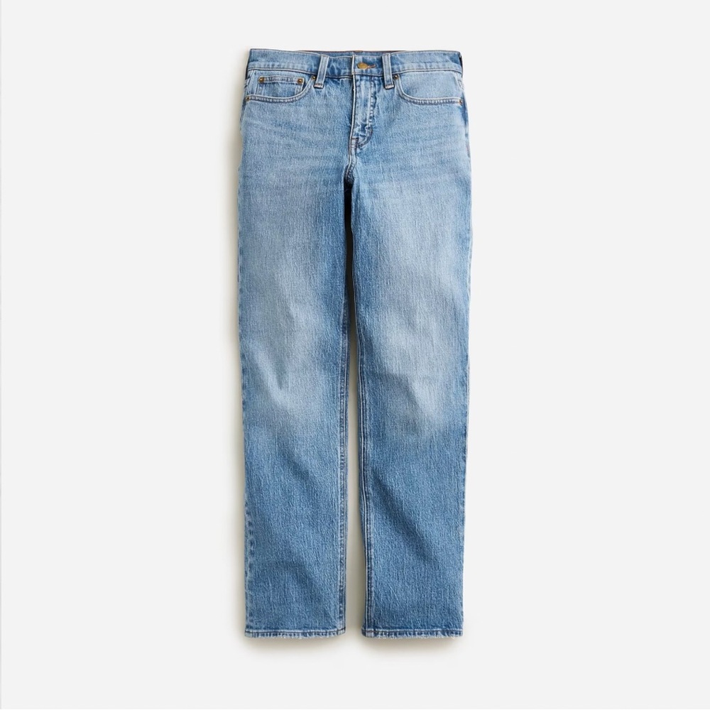 J.Crew Mid-Rise '90s Classic Straight-Fit Jeans in Pheasant Wash - Picture 9 of 12